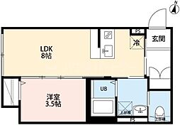 robot home ときわ台 1LDKの間取図画像