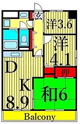 マンション白陽 2SDKの間取図画像