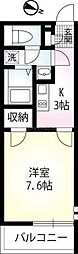 moanihills 1Kの間取図画像