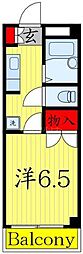 サニーガーデン 1Kの間取図画像