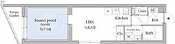ASTILE studio 王子 1LDKの間取図画像
