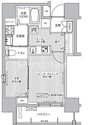 レジェンダリーガーデン赤羽ウエストビュー 1LDKの間取図画像