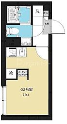 グリーンヴァリー 1Kの間取図画像