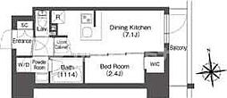 COMFORIA王子 1DKの間取図画像
