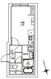 CITY WALK 志村三丁目 ワンルームの間取図画像