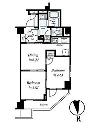 フェニックス板橋 2DKの間取図画像