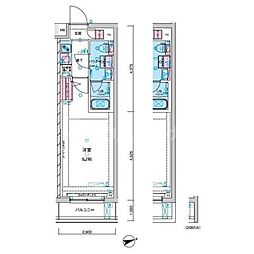 ジェノヴィア板橋東山町スカイガーデン 1Kの間取図画像