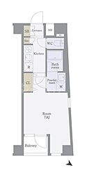 エルフラット板橋 1Kの間取図画像