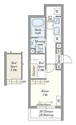 練馬区中村3丁目マンション 1SKの間取図画像