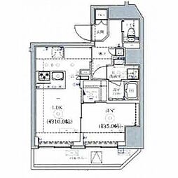 VERXEED東十条TWIN`SB 1LDKの間取図画像