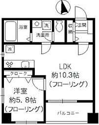 ニューハイム小原参番館 1LDKの間取図画像