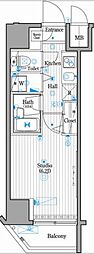 ガーラ・シティ王子 1Kの間取図画像