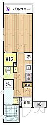 アリーチェ新江古田 1Kの間取図画像