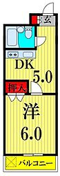 ロアール新大塚 1DKの間取図画像