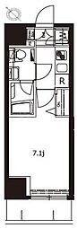PREMIUMCUBE東十条Aria 1Kの間取図画像