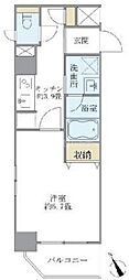 クロスポイント赤羽 1Kの間取図画像
