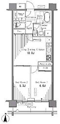 ParkAxis滝野川 2LDKの間取図画像