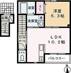 ヴァンヴェール 1LDKの間取図画像
