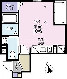 メゾン・フォンティーヌ ワンルームの間取図画像