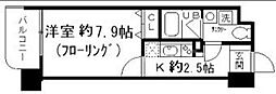 ファインクレスト赤羽 1Kの間取図画像