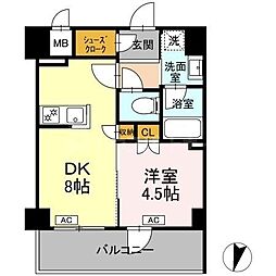 ロイジェント豊島園 1DKの間取図画像