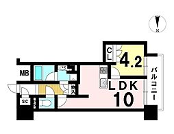オープンレジデンシア大須FRONT 1LDKの間取図画像