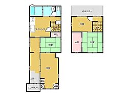 中古戸建　鳥取市行徳2丁目 4SDKの間取り