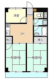 東松山マンション 3DKの間取図画像
