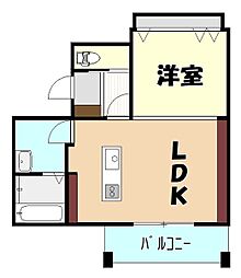 メゾン太陽 1LDKの間取図画像