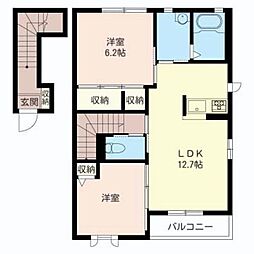 メゾン・ド・秋桜 2LDKの間取図画像