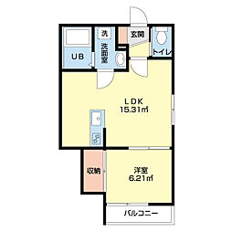 ソーラ 1LDKの間取図画像
