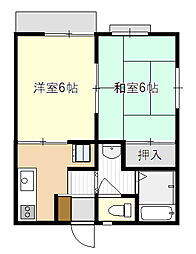 アメニティ小川 2Kの間取図画像