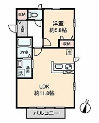 エクセルコート 1LDKの間取図画像