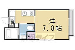 QUALIE京大前 1Kの間取図画像