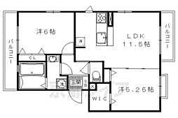 ブランピュール 2LDKの間取図画像