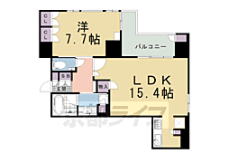 ブランズ京都河原町通 1LDKの間取図画像