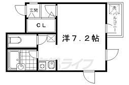 グレースコート 1Kの間取図画像