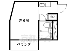 カーサ22 1Kの間取図画像