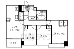 ブランズ京都御所西 3LDKの間取図画像