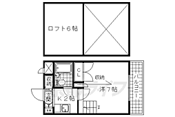 エクセレントみささぎ 1Kの間取図画像