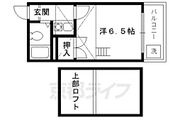 パヴィオン・ド・ラレーヌ 1Kの間取図画像