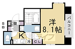 アドバンス京都デタンデュ 1Kの間取図画像