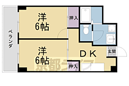 樹庭夢幹 2DKの間取図画像