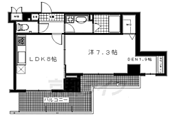 クリスタルグランツ京都御所西 1LDKの間取図画像