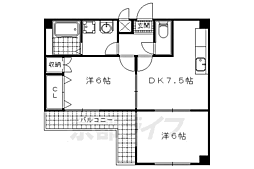 ヤマシナアーバンコテージ 2DKの間取図画像