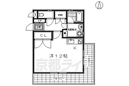 エスベランサ河村 ワンルームの間取図画像