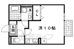 リヴェールセタ ワンルームの間取図画像