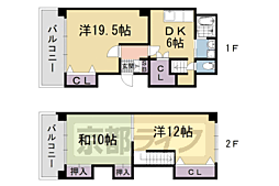 ルネ河原町 3DKの間取図画像