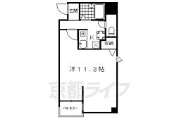 ラポール壱番堂 1Kの間取図画像