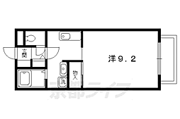 クレールヴィル六ノ坪 1Kの間取図画像